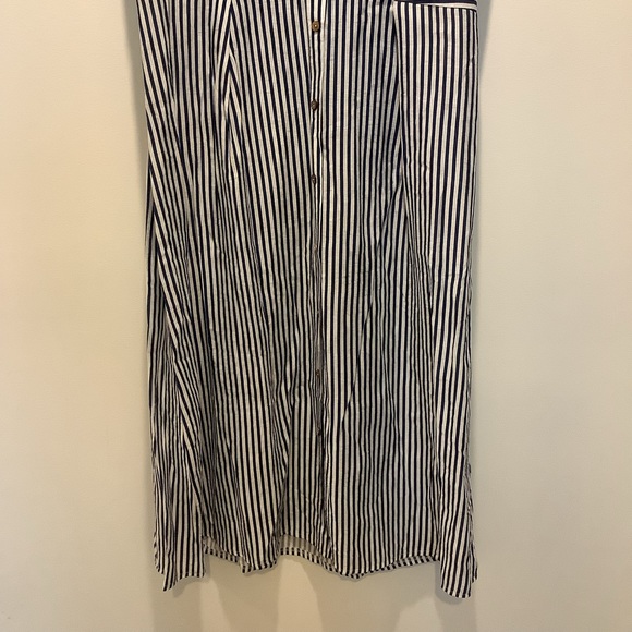 NWT ECOWISH Womens Striped Summer Midi dress V-neck Blue White size XL - Picture 3 of 10